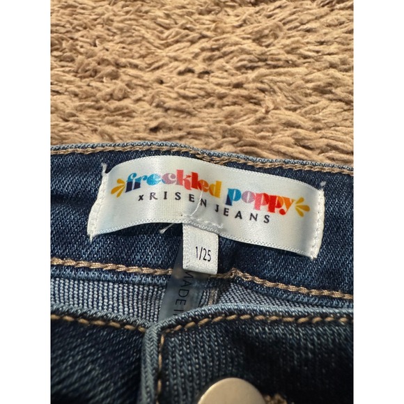 Risen The Opalite High Rise Dark Wash Tummy Control Palazzo Jeans - Picture 5 of 7